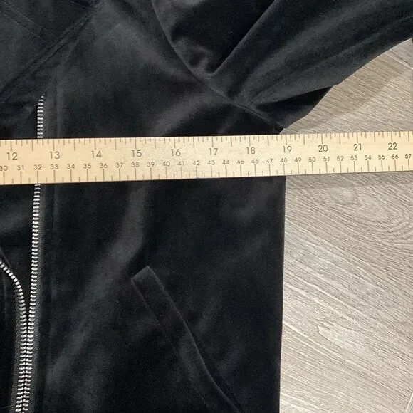 Lauren Conrad Velvet Moto zip Jacket Black Size S - Picture 8 of 10
